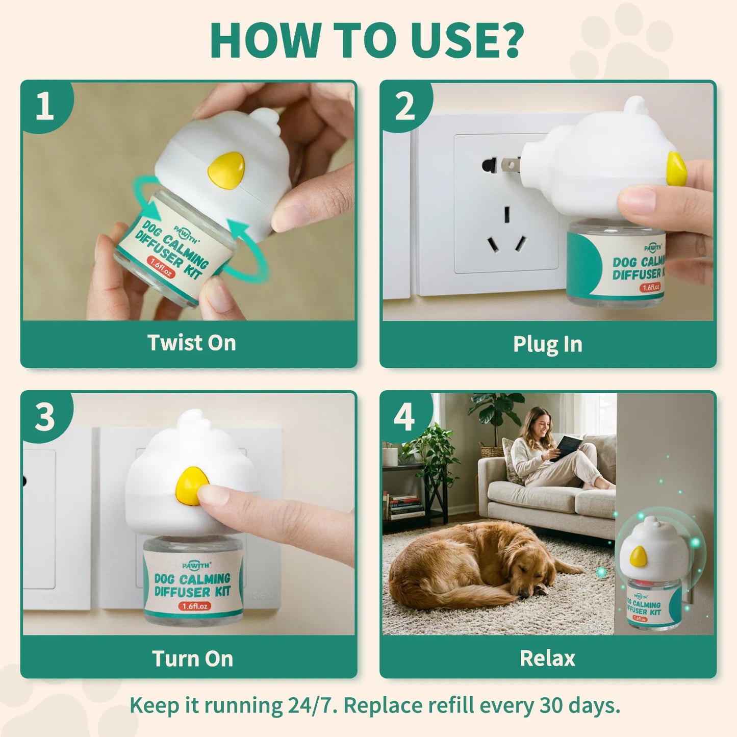 Dog Calming Diffuser Kit