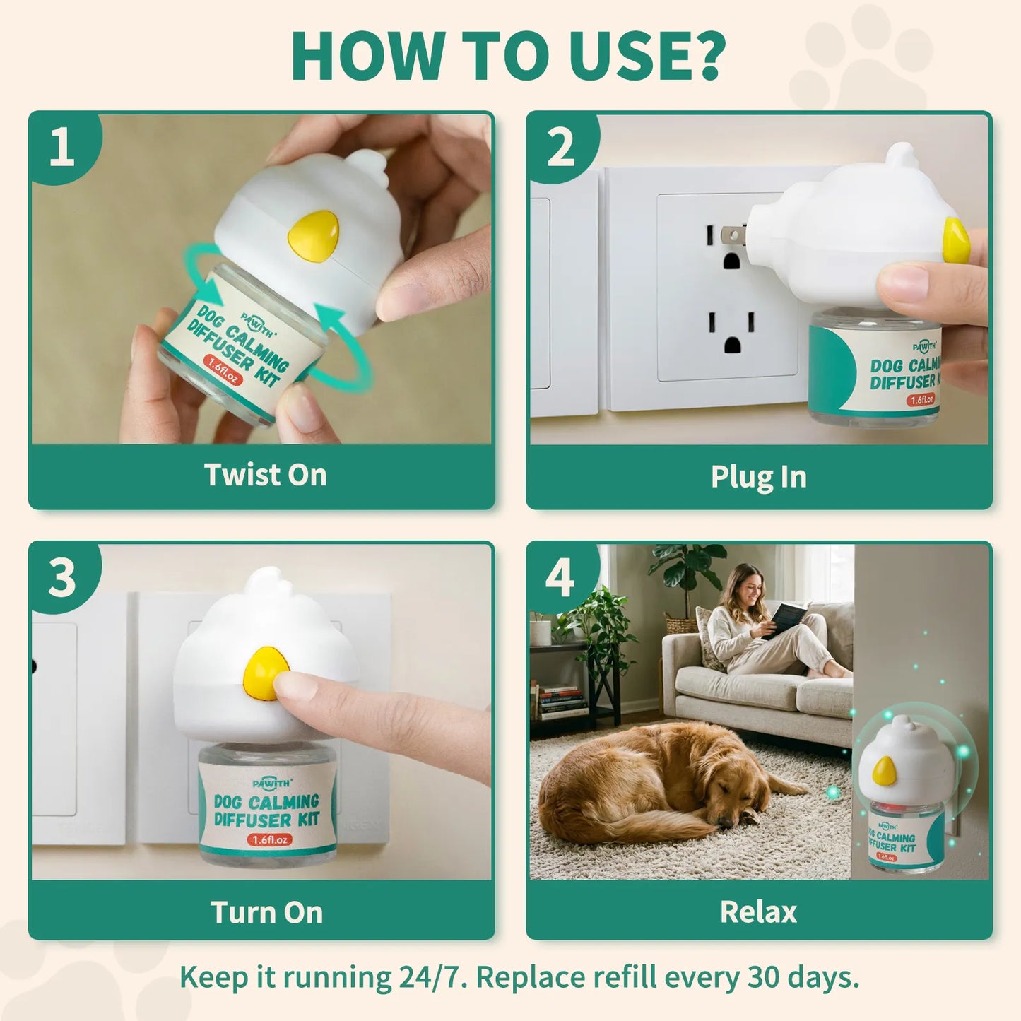 Dogs Calming Diffuser Kit